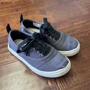 TOMS Kids Gray Cordone Lace Up Sneakers- Y12